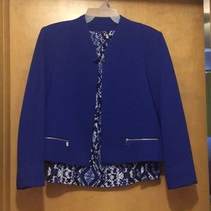 Blue jacket and top